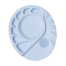 Professional Silicone Makeup Artist Palette Tray for-Blue
