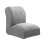 Housse de fauteuil sans accoudoirs en jacquard de polyester gris clair 1
