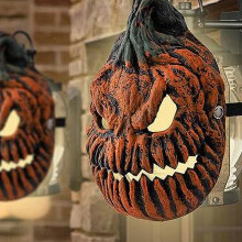 Abat-jour citrouille pour porte, décoration extérieure d'Halloween, 1 pièce