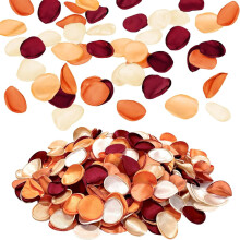Pétales de roses artificielles orange – 300 pièces, satin pour mariage