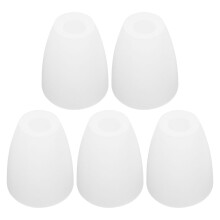 Lot de 5 abat-jour en plastique blanc 11,5 x 10 cm