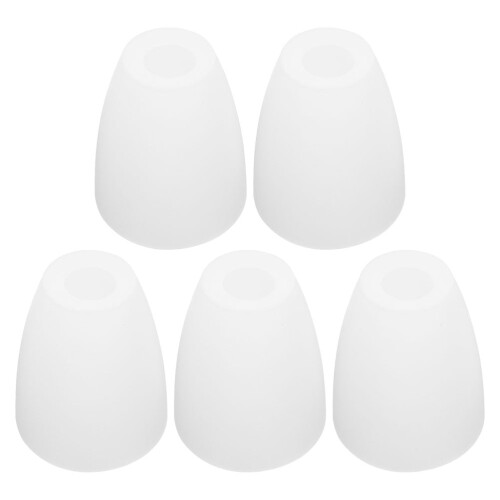 Pachet de 5 abajururi din plastic alb, 11,5 x 10 cm