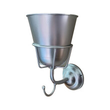 Blumenständer mit Metallhaken – Wanddekoration