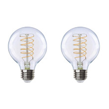 Lampadina LED a filamento, luce bianca brillante, equivalente a 60W, confezione da 2