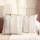 Beige randigt polyesterörngott 45x45 cm (2-pack) 1