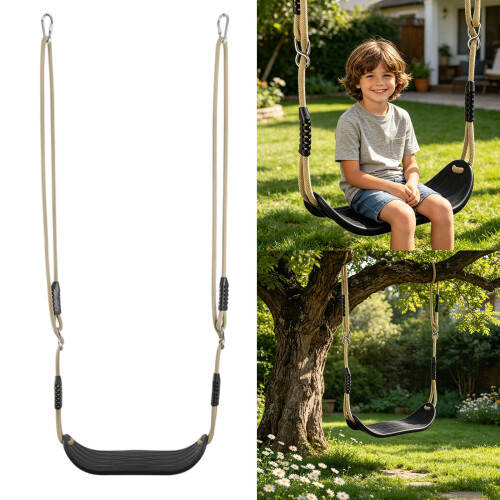 Comfortable Plastic Childrens Swing Seat Kids Swing Set Support 1