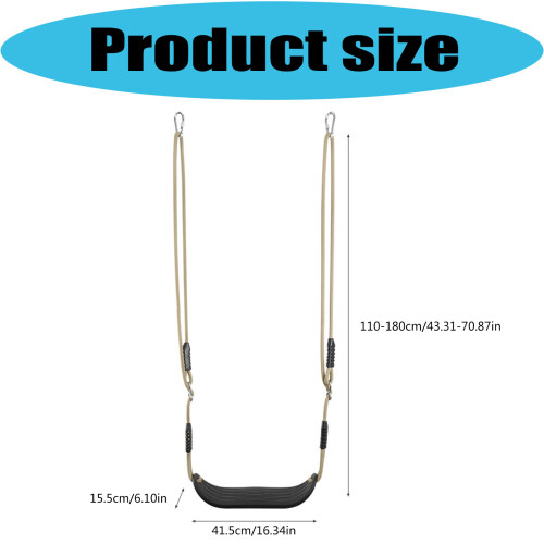 Comfortable Plastic Childrens Swing Seat Kids Swing Set Support 2