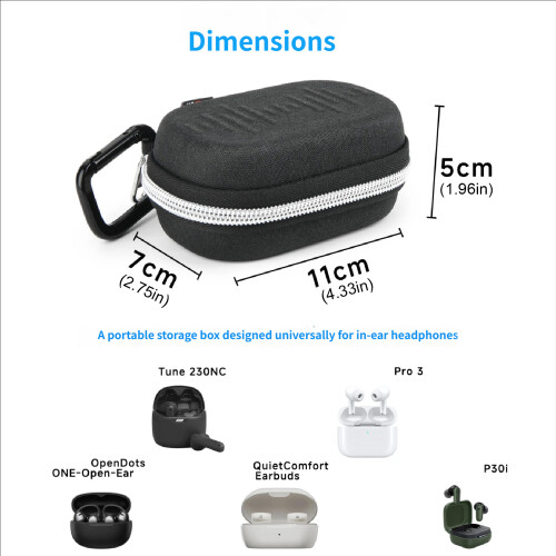 Earbud Organizers With Hard Case and Convenient Clip On 2