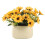Bouquet di girasoli artificiali con steli gialli, 12 pezzi 2