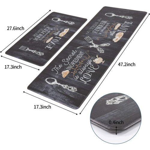 Anti-Fatigue Kitchen Mat 44x70cm Waterproof 2