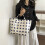 Large Capacity PVC Beach Bag With Dot Design Travel Work-Green 6