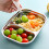 Bandeja de servir com 2 compartimentos em aço inoxidável 304 5