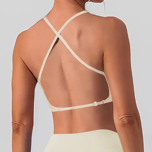 Low Back Bras for Women Backless Straps Low Cut Push-White XL 1