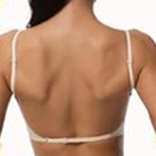 Low Back Bras for Women Backless Straps Low Cut Push-White XL 2
