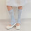 Breathable Cotton Leg Warmers With Delicate Bows-White 6