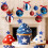 Colorful Hand Painted Ball Decorations Independence Day Themed 7