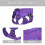 Dog Adjustable Training Vest Harness Padded Belt-Purple M 6