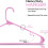 Cintres roses en plastique, lot de 10 5