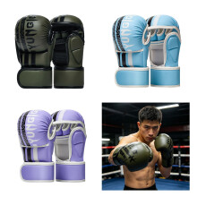 Box-Trainingshandschuh, Sparring-Handschuhe mit-blau schwarz