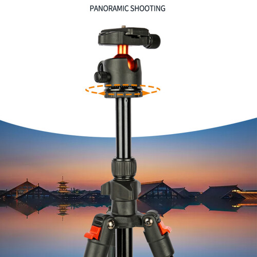 Professional Aluminum Alloy Tripod 163cm Maximumed Height With 1