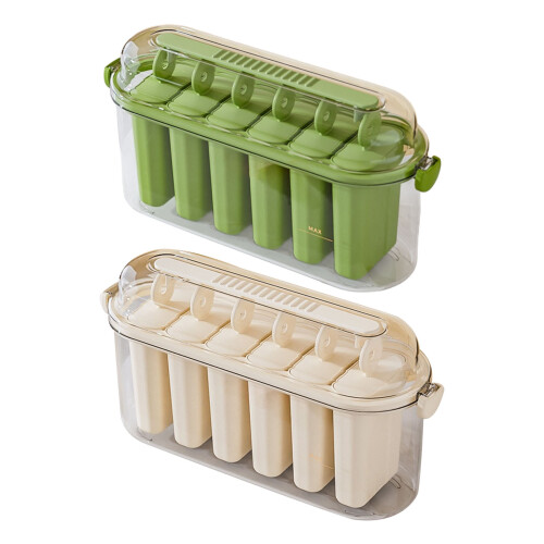 Creative DIY Ice Cream Mould Set 6 Pocket Great For-Beige 1