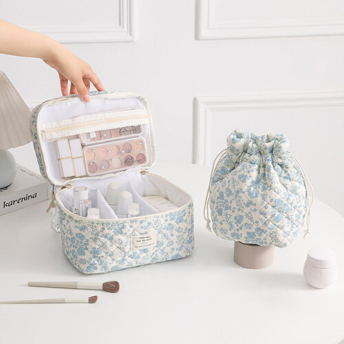 Elegant Printed Makeup Bag With Multiple Compartments-CHE large 2