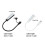 USB-Typ-C-LED-Licht, Buchleuchte,-Schwarzer Typ-C-USB-Stecker 5