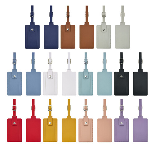 Strong PU Leather Suitcase Identifier with Firm Closure-Gray 1