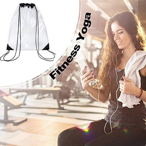 Clear Drawstring Bag for Women Men,Drawstring Backpack for 1