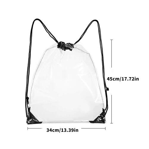 Clear Drawstring Bag for Women Men,Drawstring Backpack for 2