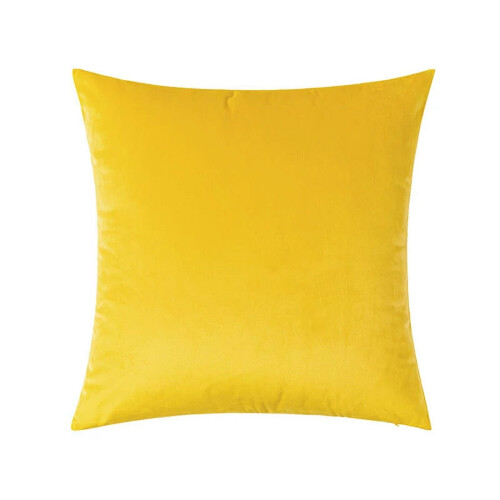 Housse de coussin en velours avec fermeture éclair carrée