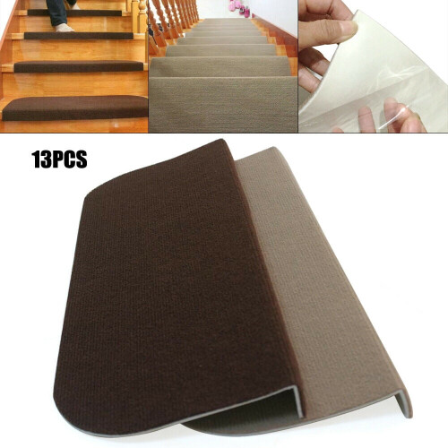 Skridsikre trappetrin, polyester og PVC, 13 stk.