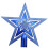 PVC Christmas Tree Topper Star 20cm Blue 4