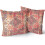 Roströda Boho Örngott 40x40cm Set med 2 1