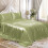 Ensemble de draps en satin vert sauge pour lit simple, 3 pièces 1