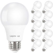 Ampoules LED équivalentes à 60 W, 9 W, 5000 K, culot A19E26, lot de 10