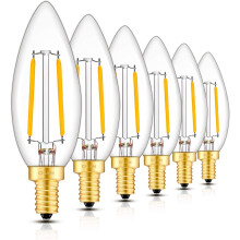 Kandelaarlamp E12 2700K Warm Wit 250LM 2W 6-pack