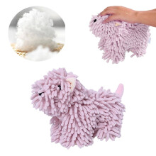 Serviette pour les mains en chenille douce en forme de chien – 230 g