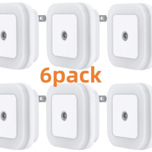 Lampă de noapte LED cu senzor de la amurg la zori, alb rece, 0,5 W,