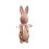 Lot de 6 figurines de lapins pastel floqués avec nœuds. 1