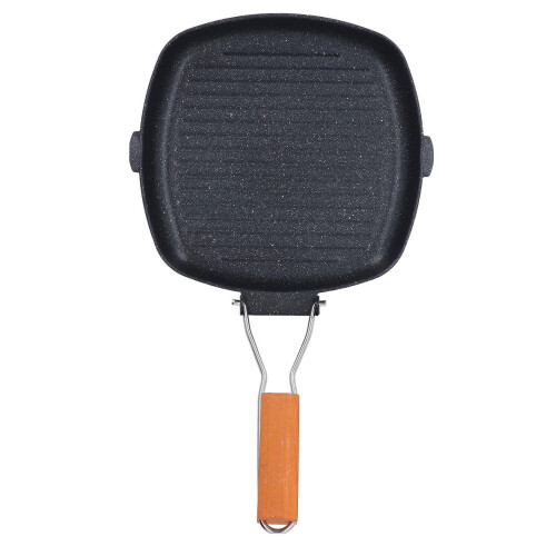 Maifan stenen grillpan, vierkant, 10,6 inch