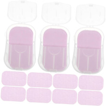 Portable Travel Soap Sheets 50 Pieces Small Disposable Hand Wash Soap for Backpacking Essentials Outdoor Hygiene Carrying Pouch