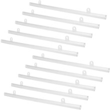 Plastic Poster Hanging Poles 50Cm PVC 10Pcs Set with Hooks for Supermarket and Mall Advertising