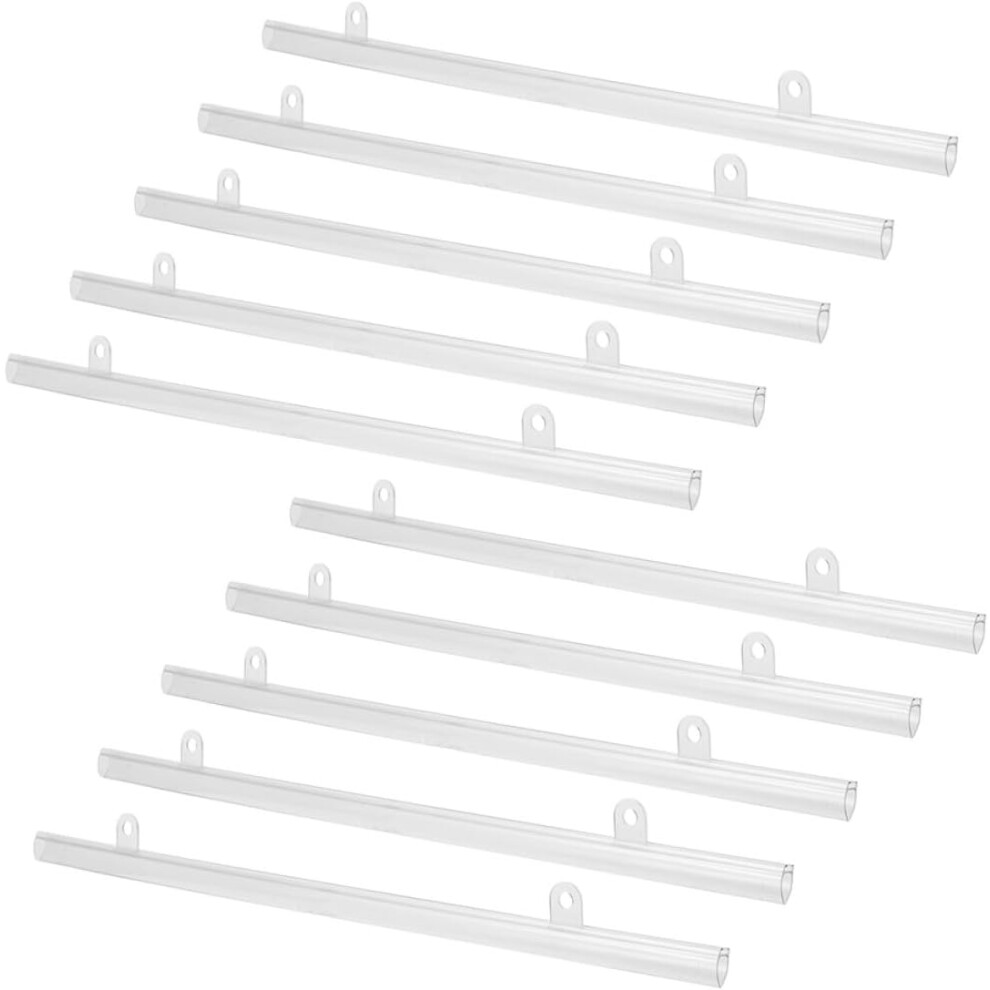 Plastic Poster Hanging Poles 50Cm Pvc 10Pcs Set With Hooks For Supermarket And Mall Advertising 8195033057052