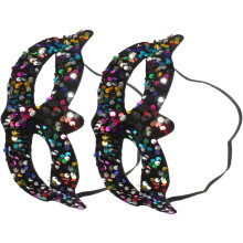 Máscara da noite de lantejola de 2pcs para mulheres Máscaras de máscara confortáveis