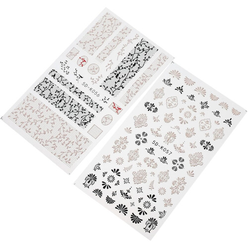 5d Sticker Set for Nails Embossed Halloween Nail Decals 2 Sheets Easy Apply