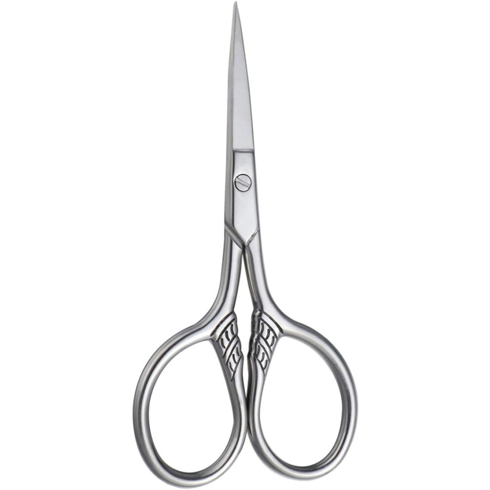 Hkhbjs Silver Stainless Steel Beard Trimming Scissors For Men Anti Facial Hair Shears Precision Blades For Grooming Styling Finish