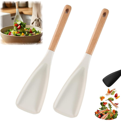 Κουταλάκι σιλικόνης από κέδρο και φλαμουριά με ξύλινη λαβή