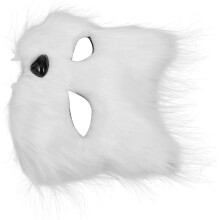 Furry Fox -puolikasvomaski Halloween-cosplay- ja naamiaisjuhliin, realistinen muotoilu