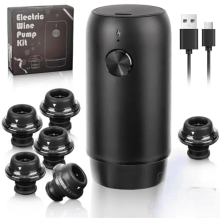 Bomba de vacío eléctrica para vino con 6 tapones, USB-C